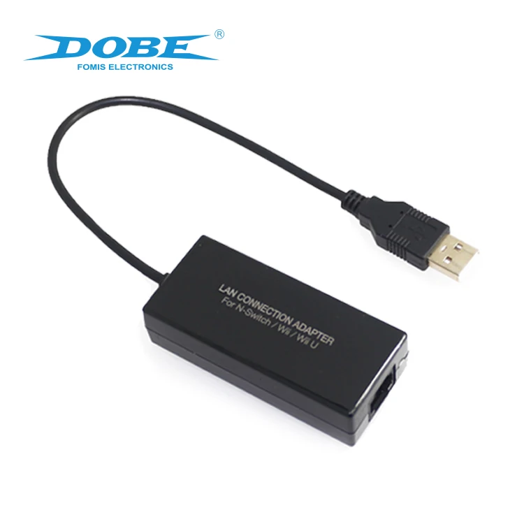 DOBE Factory Original Network LAN Connection Adapter Fit for Nintendo Switch / Wii / Wii U Game Console Game Accessories