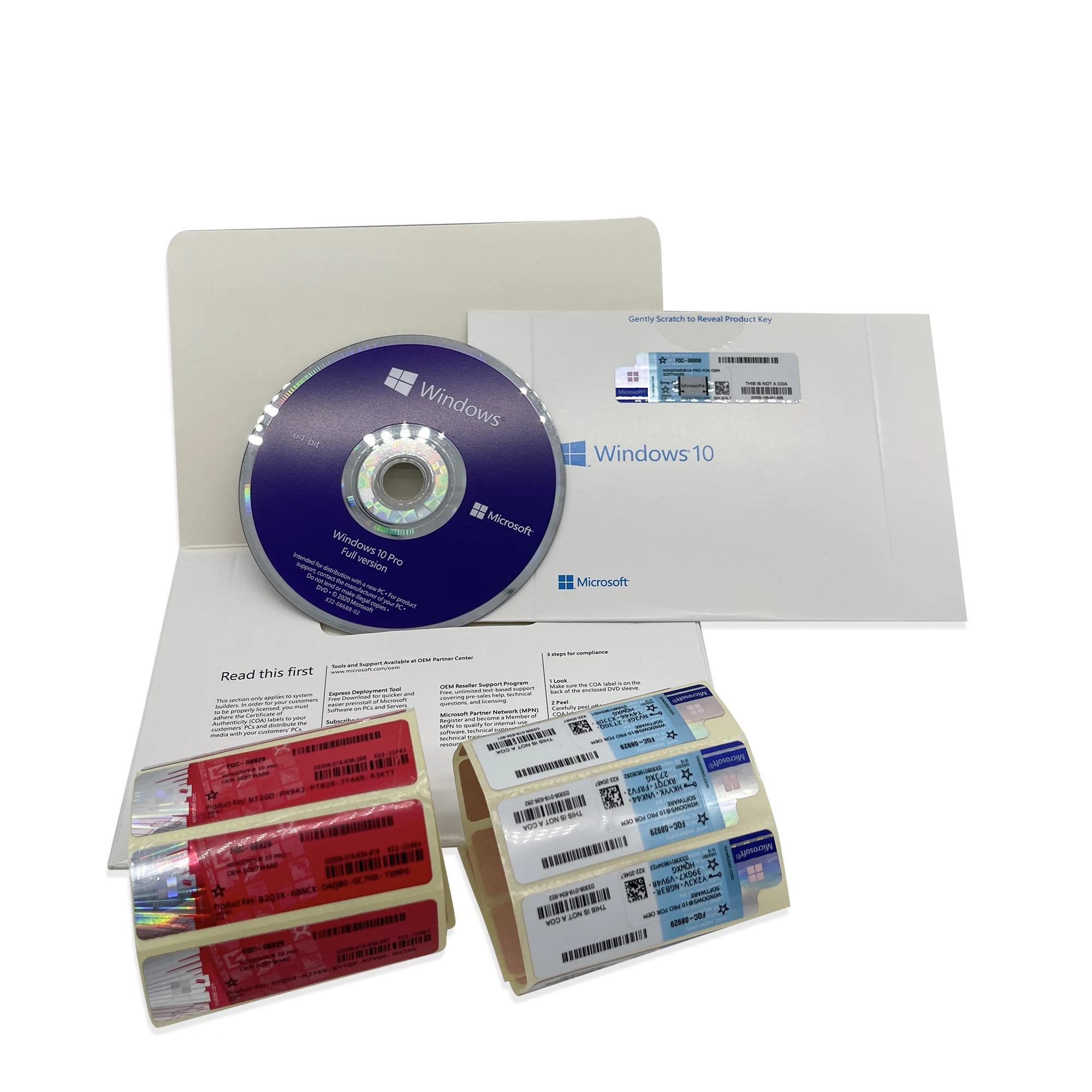 Онлайн 24 часа Бесплатная доставка Быстрая Microsoft Windows 10 Pro ключ DVD CD