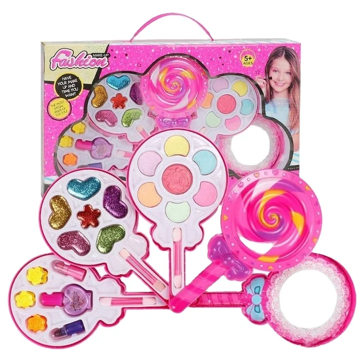 Girls Pretend Playing Cosmetics Set Complete Professional Makeup Princess Play Kid Make Up Kids Toys