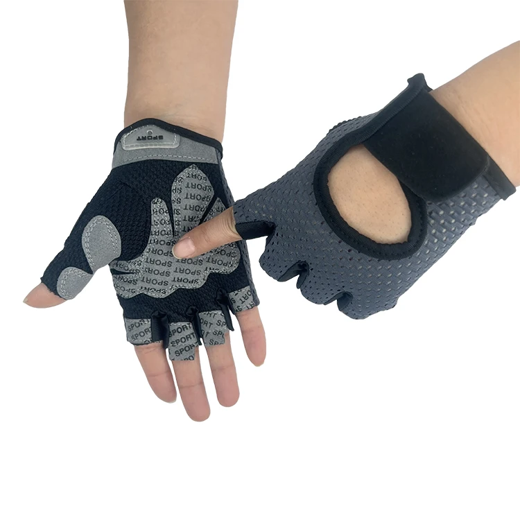 Hot Sale Anti-slip Breathable Workout Fitness Custom Weightlifting Half Finger Unisex Sports Gym Gloves