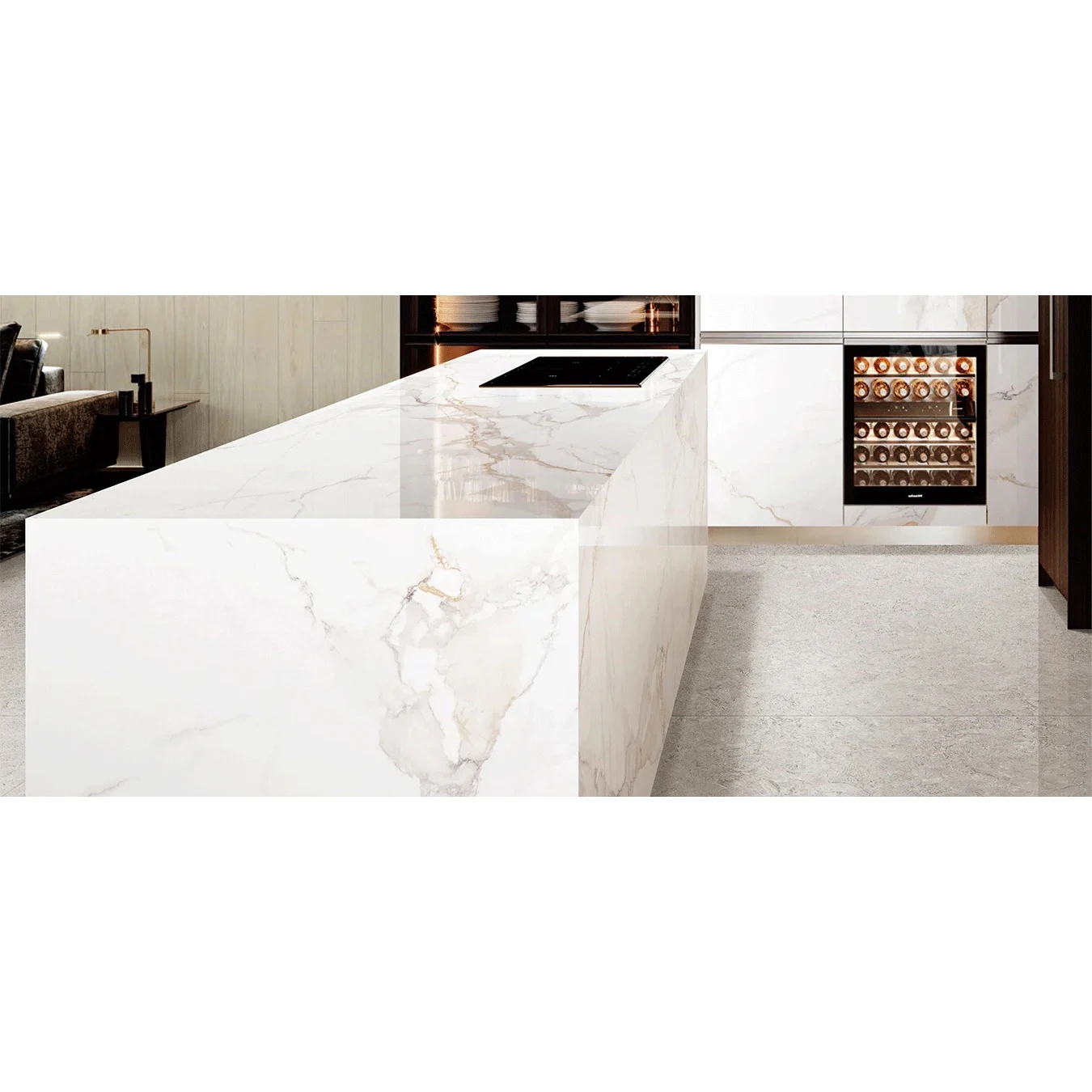 New European Design For Living Room Decor Big Slab Wall and Floor Porcelain Tile Marble Texture Sintered Stone Slab