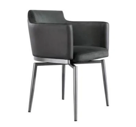 Light Luxury Casual Modern high end rotation dining chair swivel high end rotating chairs ride