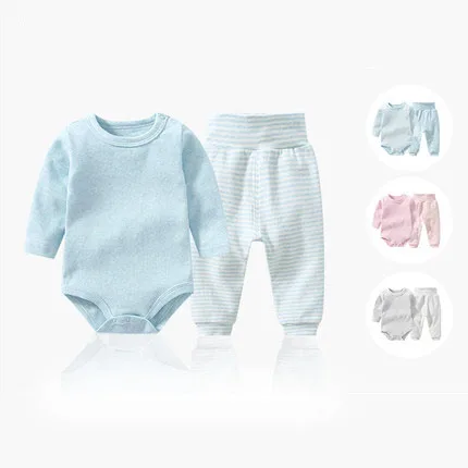 
Deft design newborn baby clothing set with long sleeve 100% cotton 