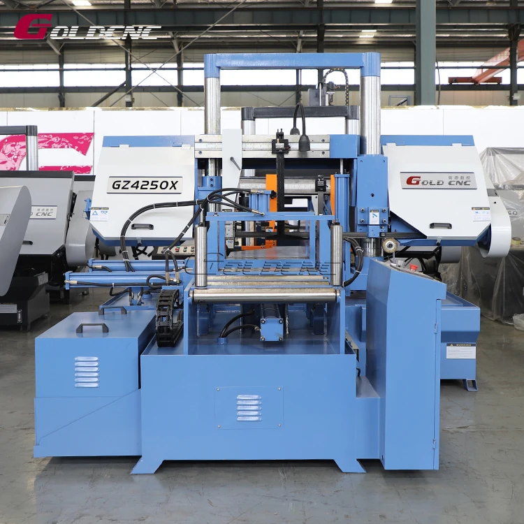 [Spanish market]Goldcnc CNC horizontal steel beam cutting mitre band saw GZ4250X cnc angle iron cutting machine