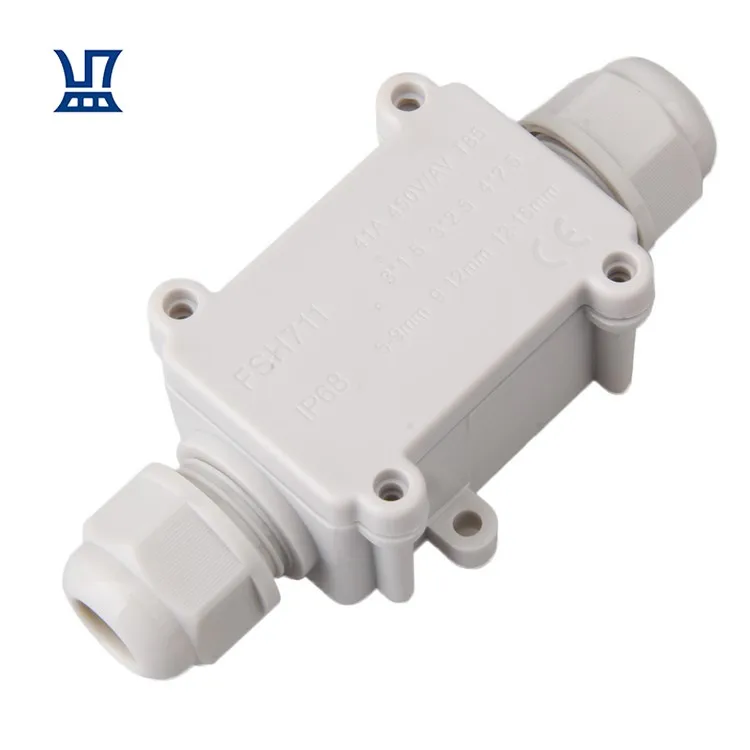 BQLZR Free Shipping TUV 1 way IP68 White Mini Waterproof Junction Box with Terminal