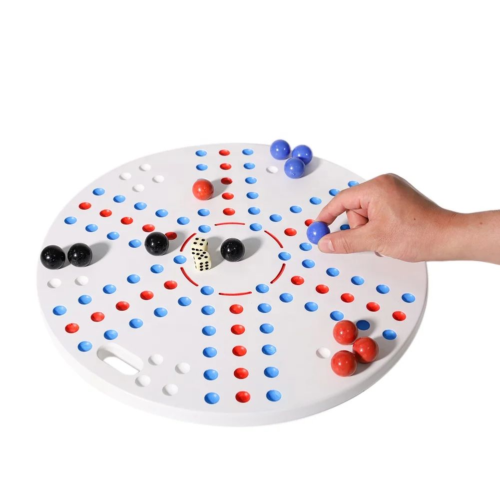 GIBBON  Educational Game board Kids Double Sided Aggravation Board Game Set With Marbles