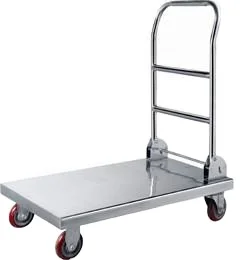 Factory Custom Stainless Steel Platform Foldable Hand Trolley For Transport Hand Carts Trolleys Heavy Duty Industrial Trolleys