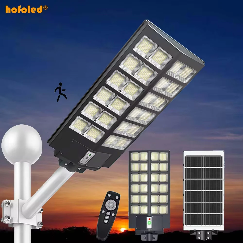 Modern 600W 800W 1000W 2000W Farm Light Garden Lamp Outdoor Light Dusk to Dawn Motion Sensor Remote Control Solar Street Light