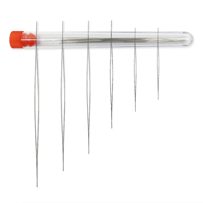 18pcs Beading Pins 6 Sizes Middle Open Large Eye Needles Set Jewelry Jewelry Threading Needle