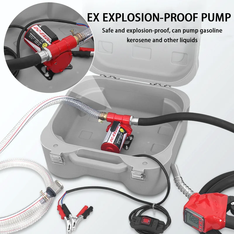 Cavitt Portable Fuel Pump 220V Diesel Pump Box Fuel Pump Set With Explosion-Proof Tubes And Self-sealing Gun