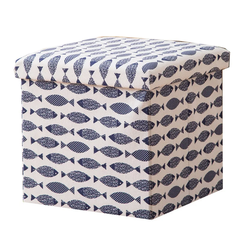 
Versatile Folding HouseHold Storage Box With Cover,Fabric Storage Bins Organizers,Stackable Kids Storage Box Stool Container 