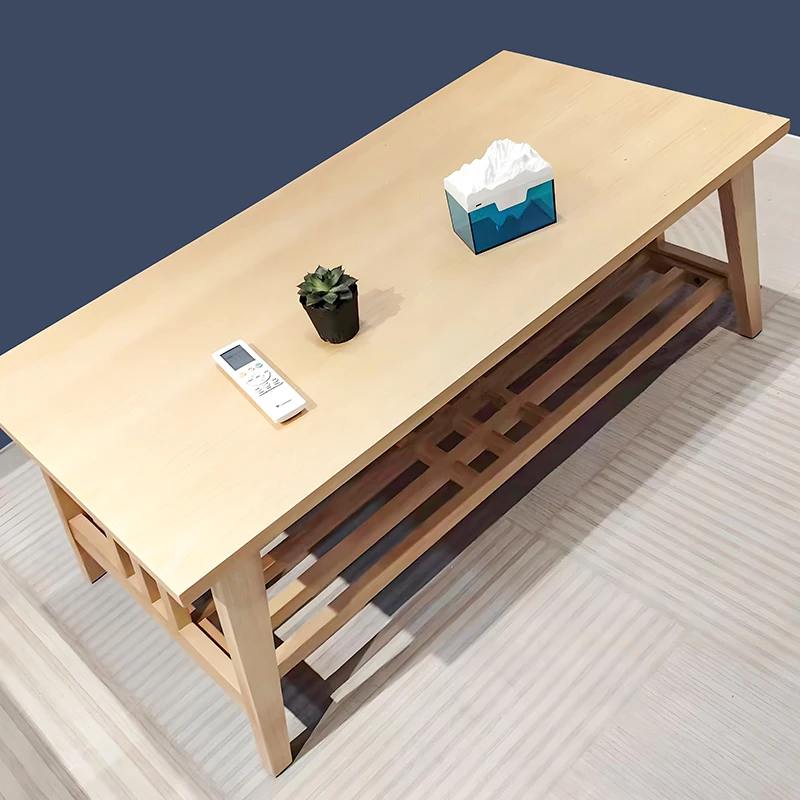 Tea table living room household solid wood tea table small Japanese casual dining table