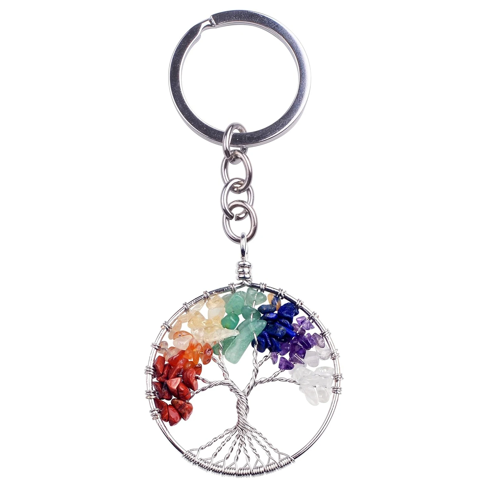 Брелок из натурального хрустального розового кварца