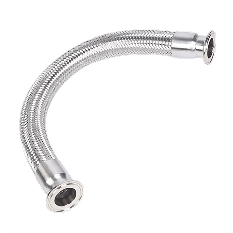 High Quality Cheap Price 304 stainless steel Flange-Integrated Braided Conduit Flexible Pipe Fitting Metal Oil Hose