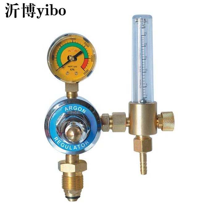 2023 YIBO Made In China Full Brass Best selling durable using argon gas pressure regulator with flowmeter for TIG Welding