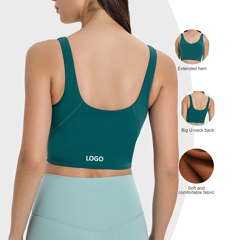 S2054 Lulu Buttery Soft Align Yoga High Impact Push Up Tank Top Shock Proof Fitness Yoga Crop Top