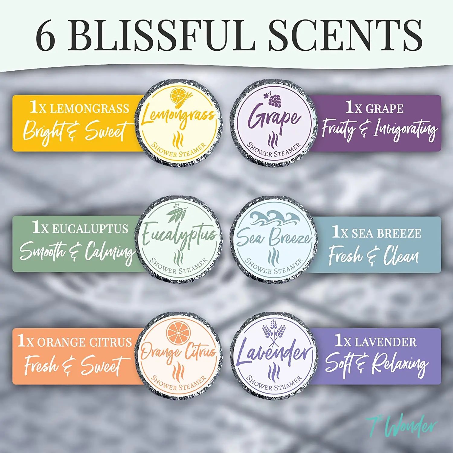 Muran OEM Customization Camphor Mint Eucalyptus Natural Essential Oils Creative Aromatherapy Shower Steamers White