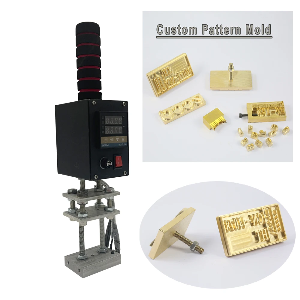 5x7CM Logo Printer Stamper  Digital Leather PU Card Foil Logo Embossing Bronzing Machine Handheld  Hot Foil Stamping Machine