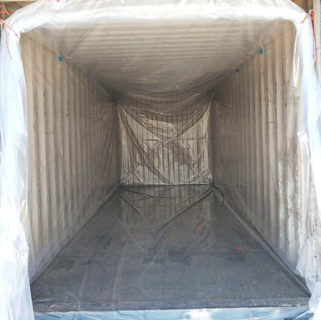Dampproof and anti-pollution PE film container liner shipping container big bags 20ft or 40ft bulk container liners