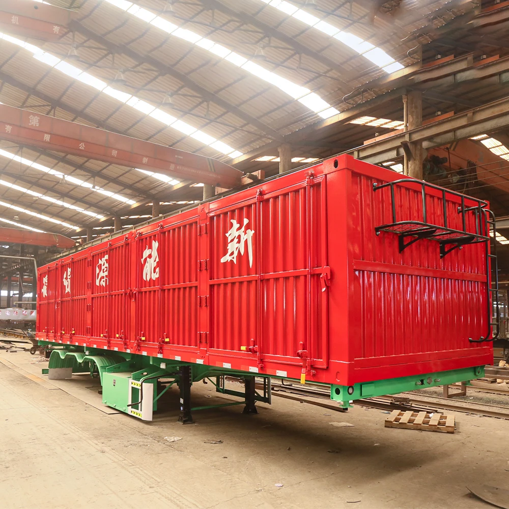 Manufacturer 3 Axles 40ft 53ft 80ton Container Trailer Van Box Trailer
