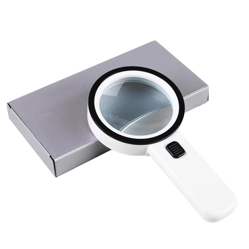 Multipurpose Double layer optical 30x enlarge 12 led magnifying glasses magnifying glass led light