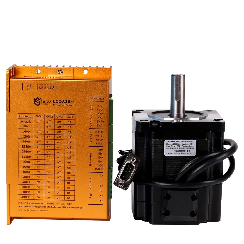 
DC motor Nema 34 Closed Loop Stepper Motor HB860H Closed Loop Driver CNC Controller Kit for CNC Machine 