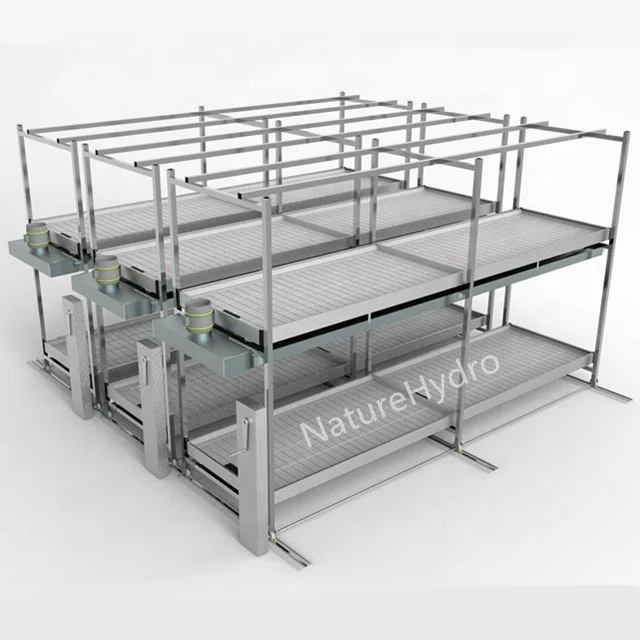 Mobile Hydroponic Rolling Benches Vertical Grow Racks for Sale