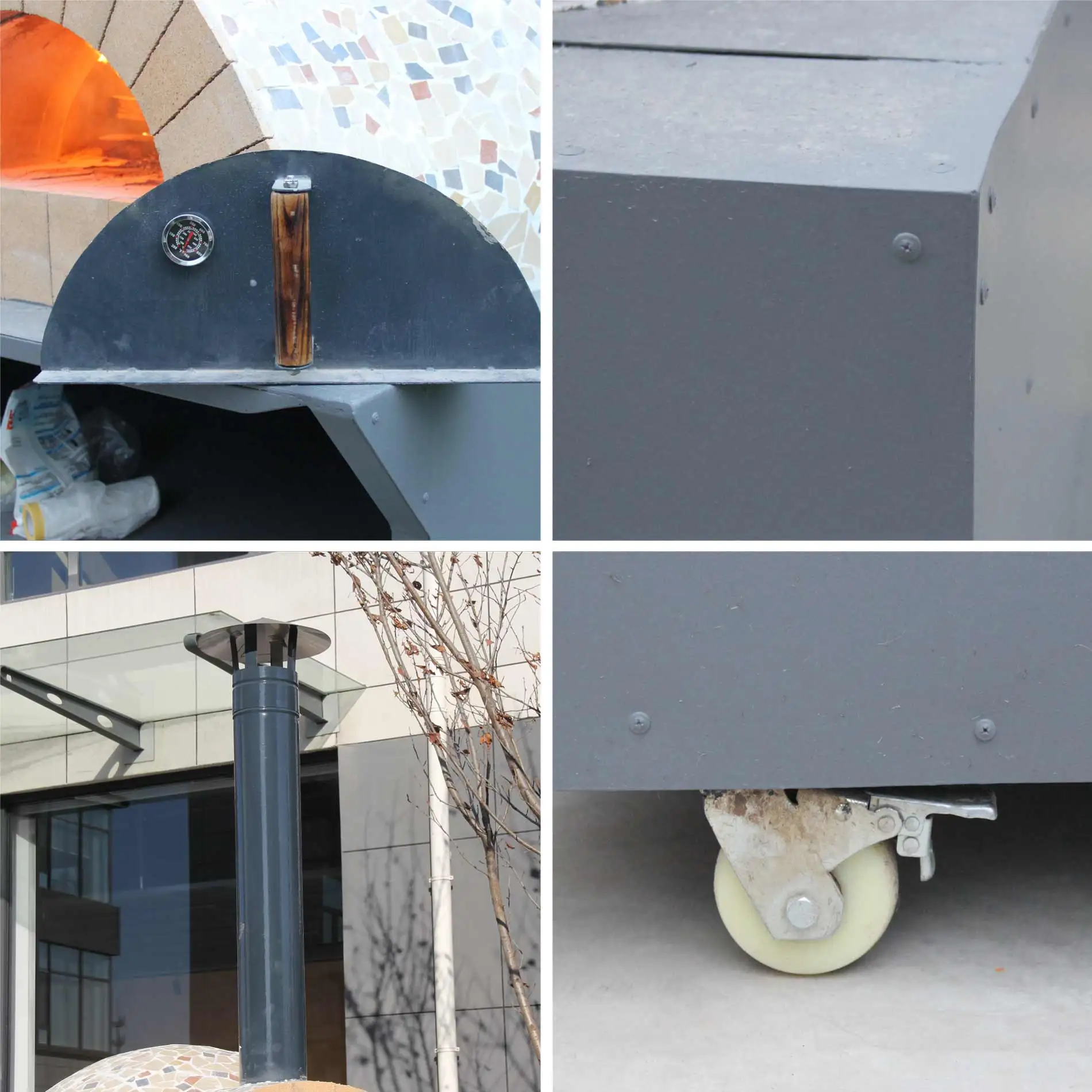 Fireproof pizza oven for sale camping wood burning pizza oven portable outdoor