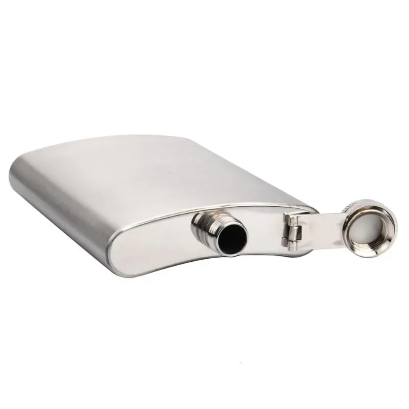 Wholesale Custom 8oz Stainless Steel Hip Flask Outdoor Portable Flagon 8 Ounce Hip-Flasks Whisky Alcohol Stoup Wine Pot