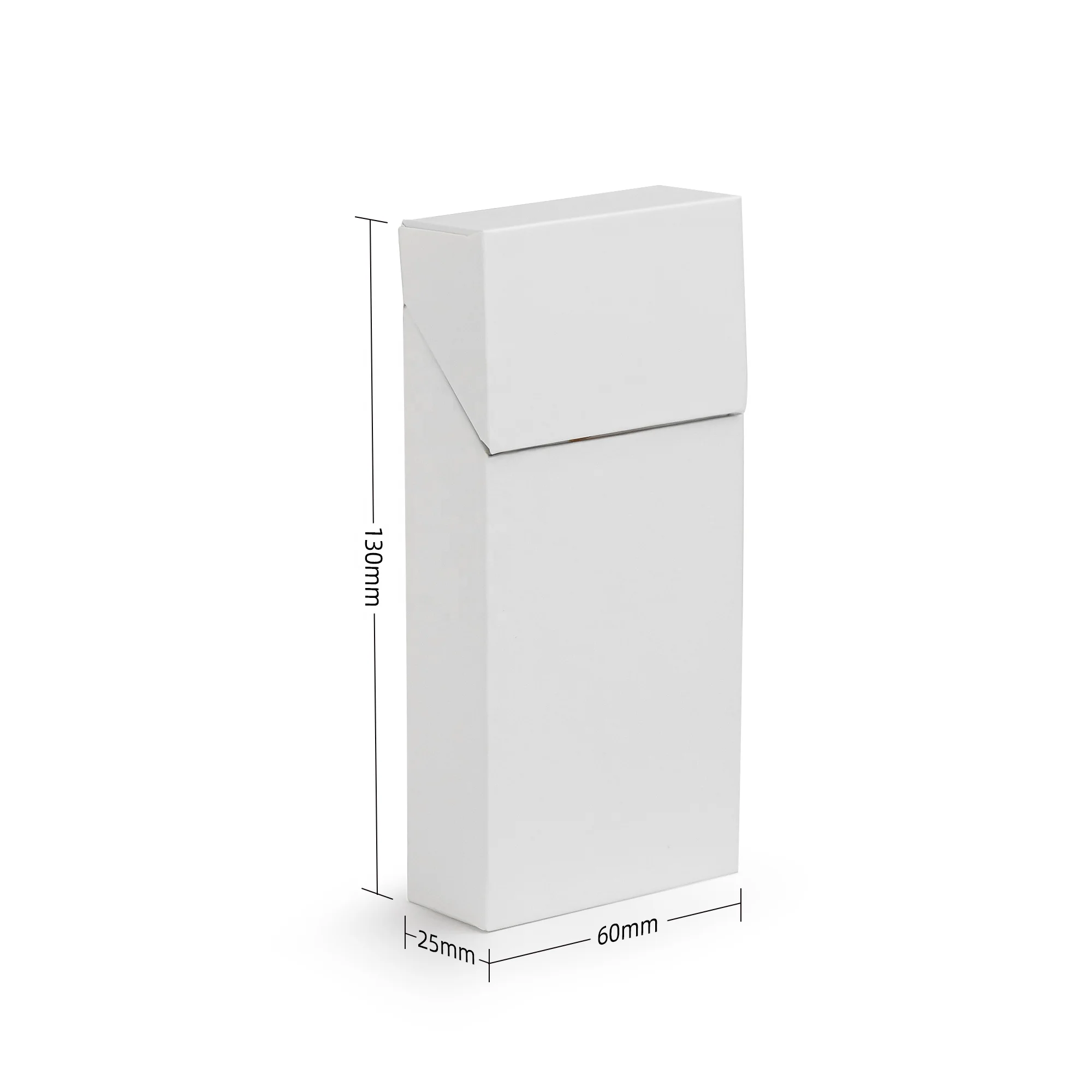 Custom Printing Paper Cigar Box Packaging Blank White Cigarette Packs Empty Cardboard Cigarette Boxes