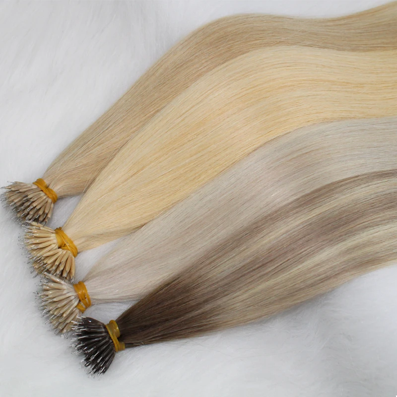 Luxury Human Silky 24 Inch 26 Inch Nano Tip Locks Hair Extensions With Factory Wholesale Price