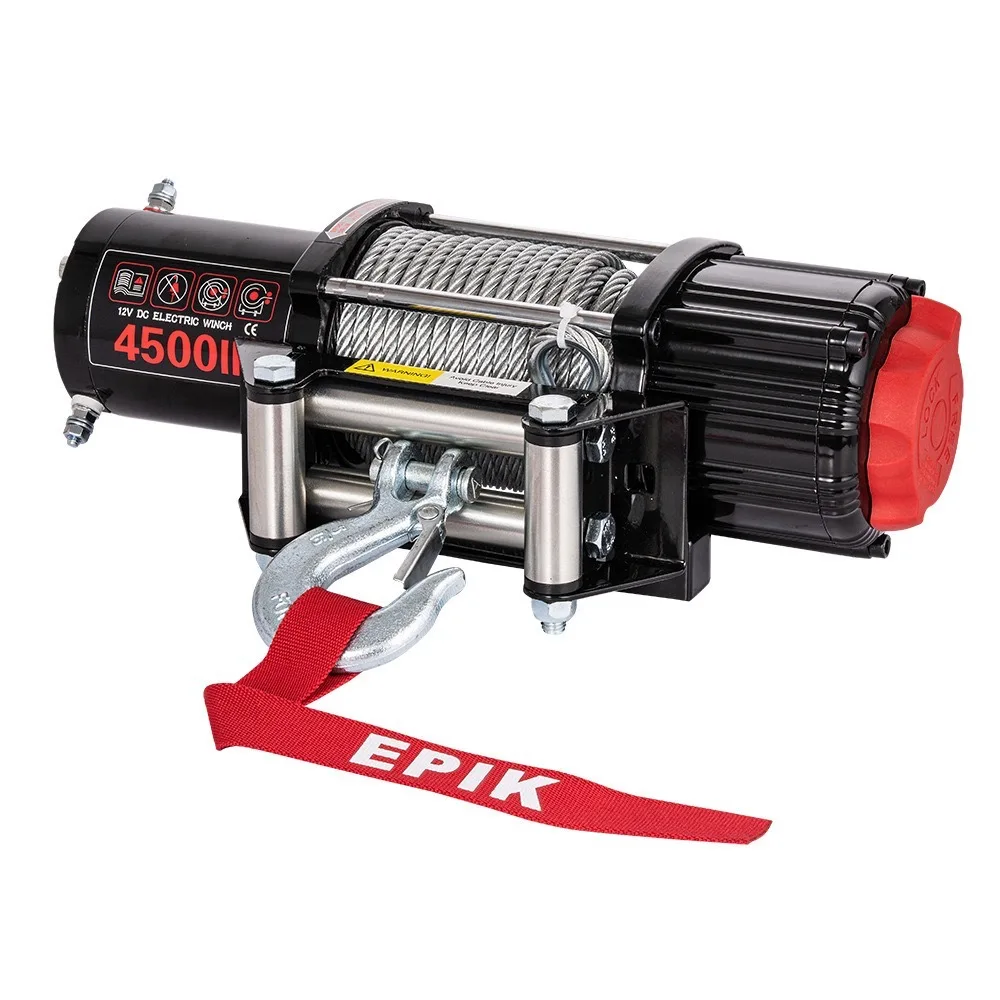 4500 lbs off-road SUV car electric winch / mechanical spring brake extrication tractor with small crane winch