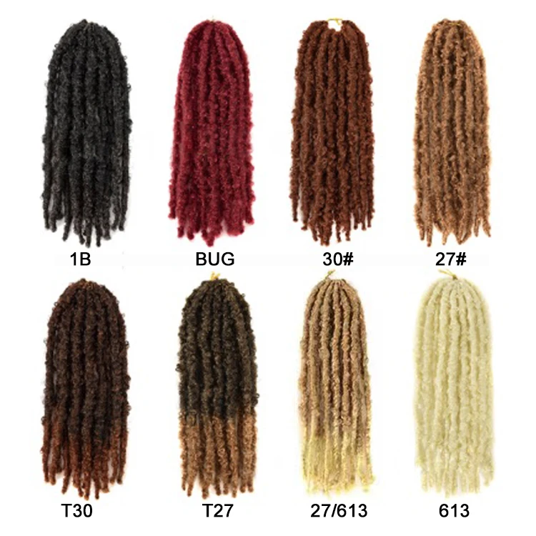 Butterfly Locs Crochet Hair Pre-looped Distressed Soft Faux Locs Crochet Braids Butterfly Twist Braiding Hair for Women