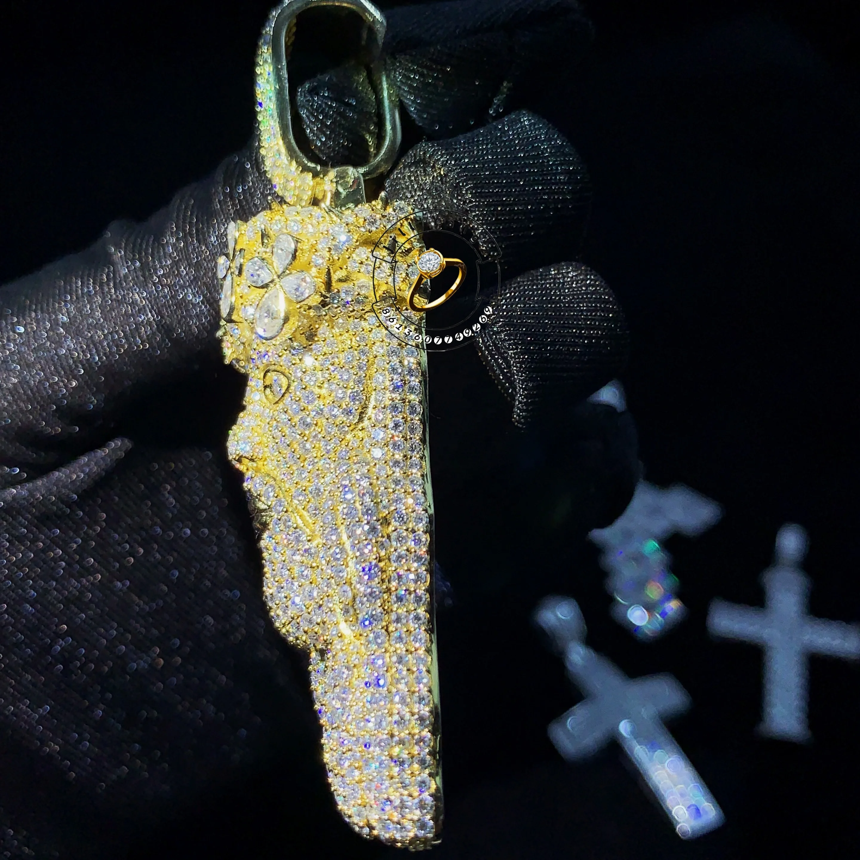 Exquisite Jewelry 3D Design Moissanite Jesus Pendant Large 925 Sterling Silver Iced Out Diamond Pendant Hip Hop Rock Gifts Women