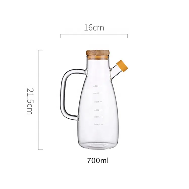 Lead-Free Corrosion Resistant Glass Olive Oil and Vinegar Bottle Clear Dispenser Storage Bottles