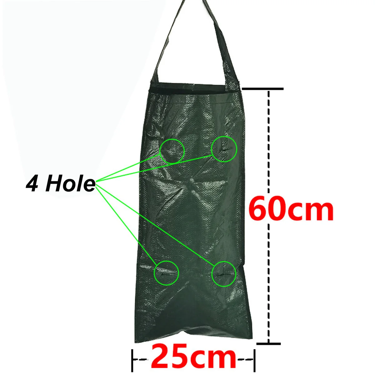 4 Pockets Hanging Planting Bag Wall Hanging Planting Pocket Bag for Strawberry Hanging Planting Grow Bags