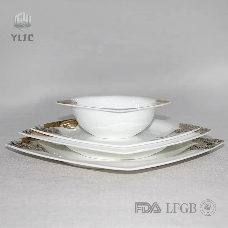 korean style custom printed brand home goods crockery tableware porcelain dinnerware sets