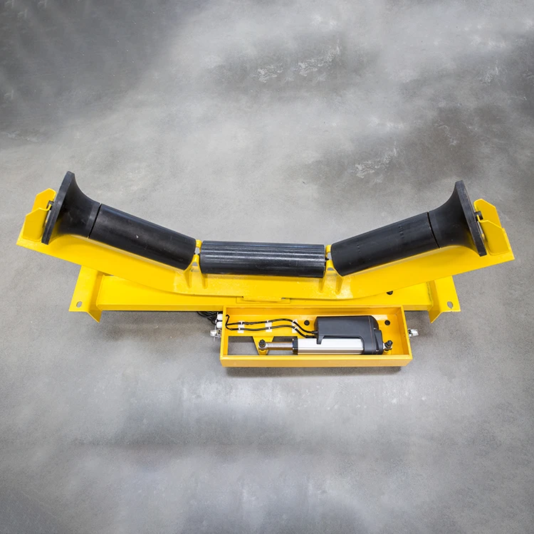 Conveyor belt deviation correction device