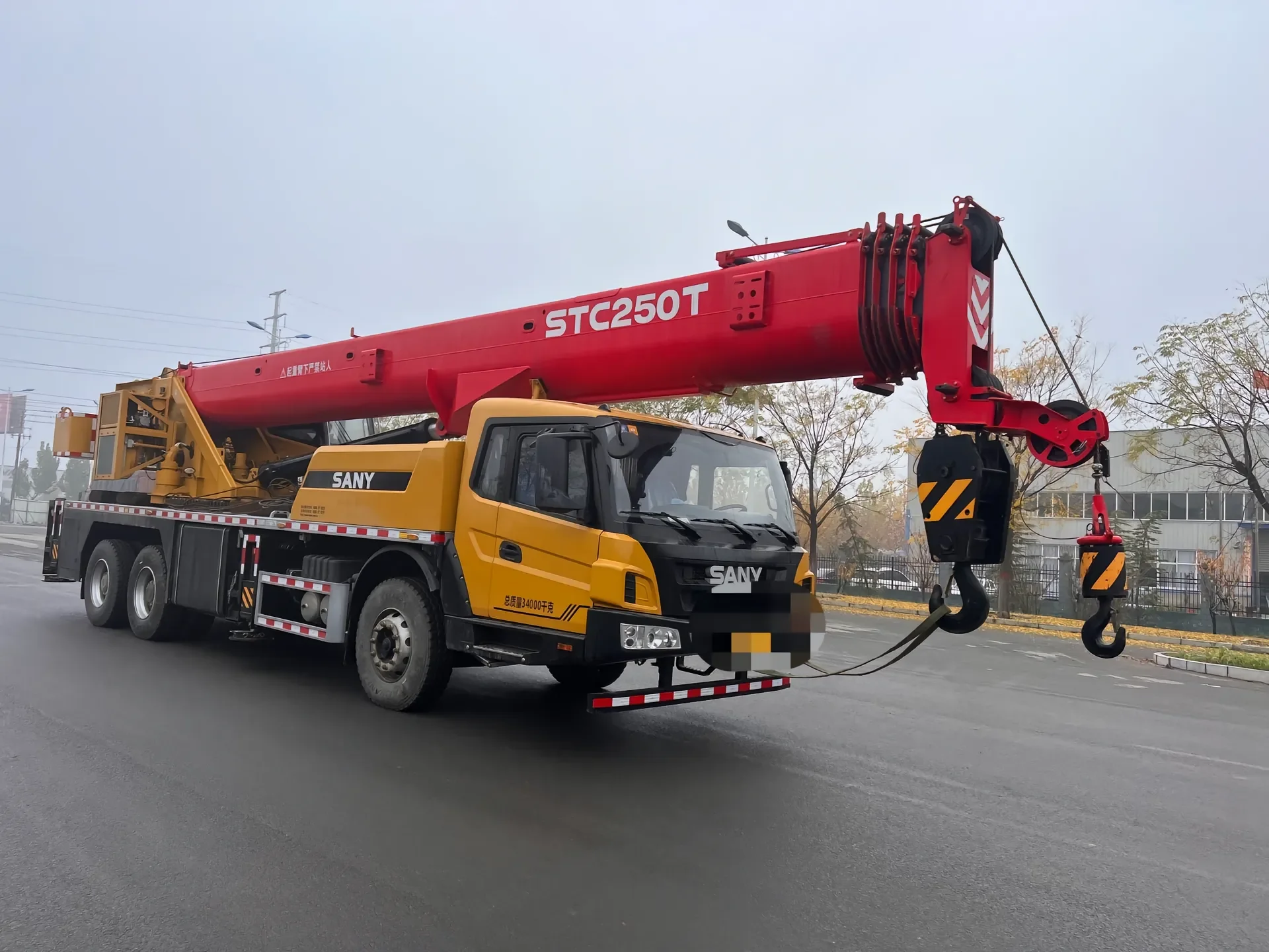 Подержанный Sany STC250 импортный Автомобильный Кран 25 тонн максимальная грузоподъемность хорошее состояние мобильный кран моторный редукторный насос