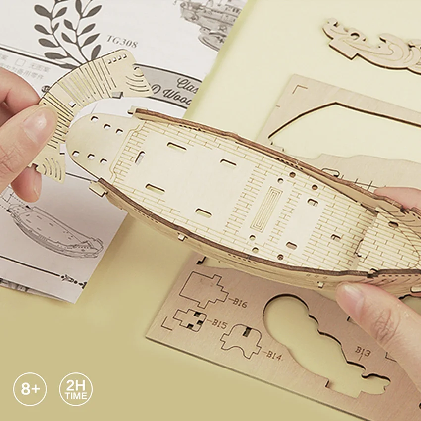 Robotime Rolife Contact Get 9% off Valentines Day Gift Puzzle Game For Kids TG308 Fishing Ship Model Kit 3D Wooden Puzzles