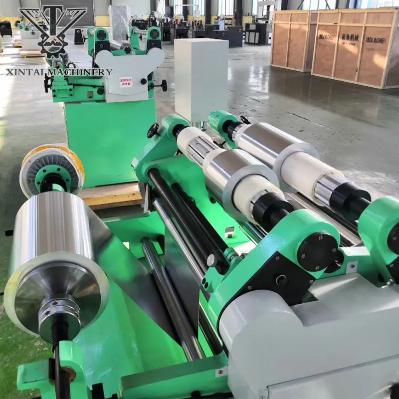 China Foil Jumbo Roll Aluminum/Copper Foil Paper Uncoiler Slitting Machinery Nail Art Foil Roll Rewinder Machine Made In China