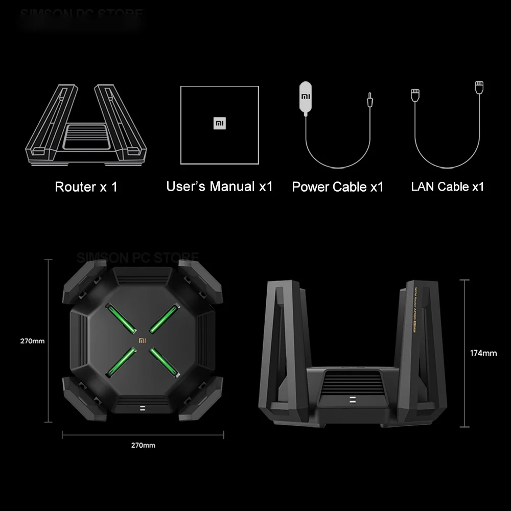  2021 Новый роутер Xiaomi AX9000 E-sport Edition