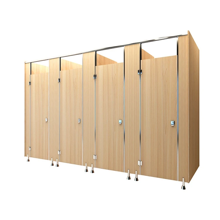 Hpl board bathroom doors compact panel toilet cubicles wood bathroom partitions for hotel