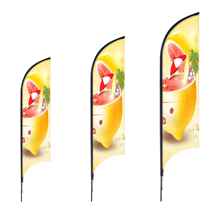 Оптовая продажа наружная реклама знак для событий на заказ 2 4 м 3 5 8 пляжный флаг с перьями баннер