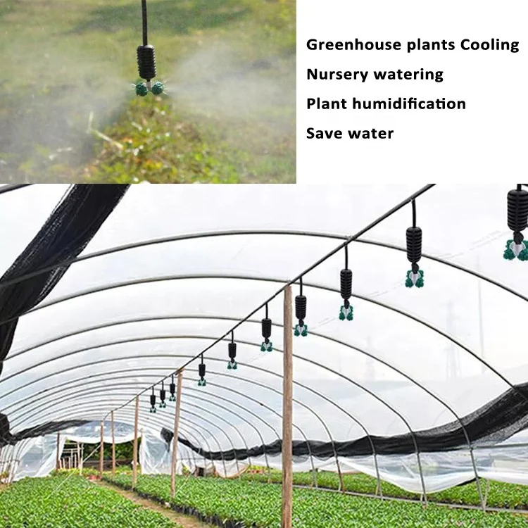 Hot Selling Greenhouse Micro Sprinkler 360 Degree Spraying 4 Outlets Cross Design Misting Sprinkler Nozzle
