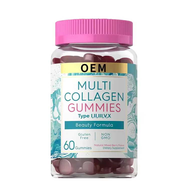 Vitahealthy OEM/ODM Private Label Factory Supply Healthcare Products Multi Collagen Gummies for Skin Care Beauty