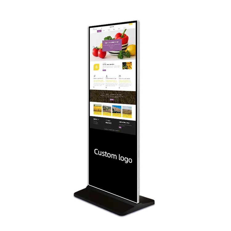 Multimedia Stand Floor Lcd Touch Advertising Machine 55Inch Kiosk Interactive Display Lcd Vertical Stand Ad Player Touch Screen