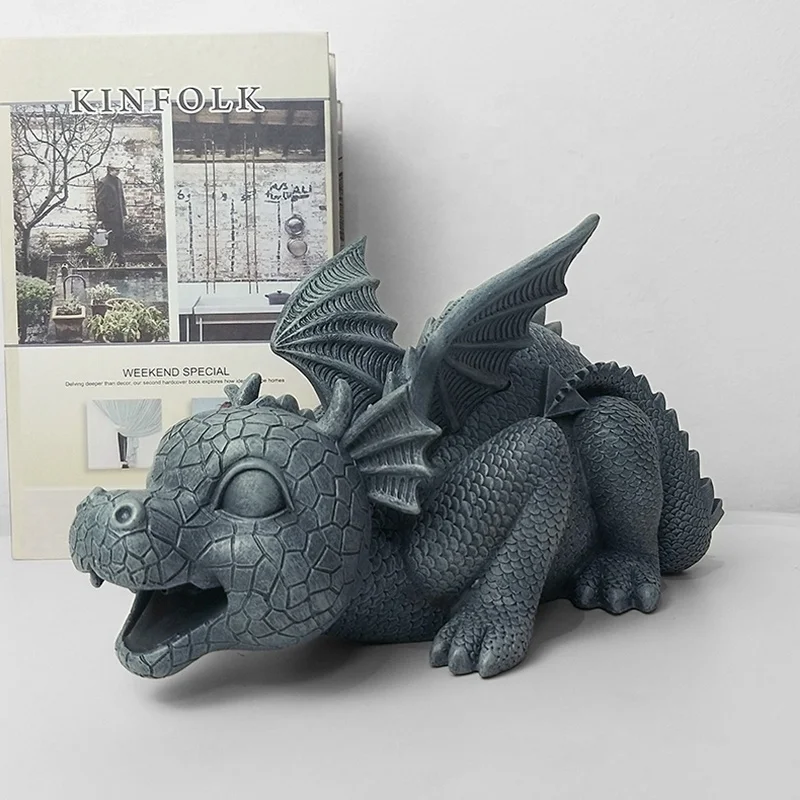 ODM resin animal statue dinosaur decoration resin dragon ornament sprinkler desk decoration folk crafts