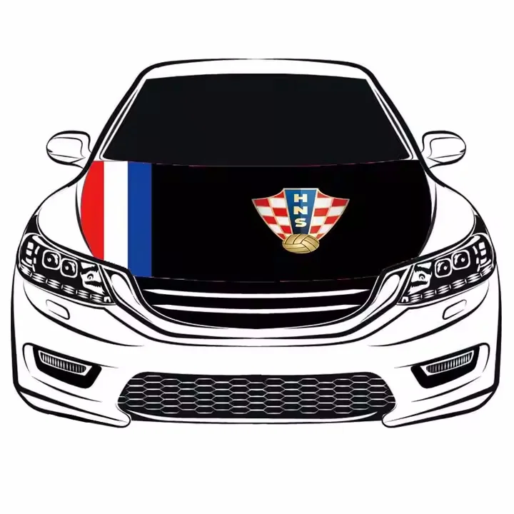 2024 Qatar Portugal car engine hood cover sports fan Portugal decorative car bonnet sock cover