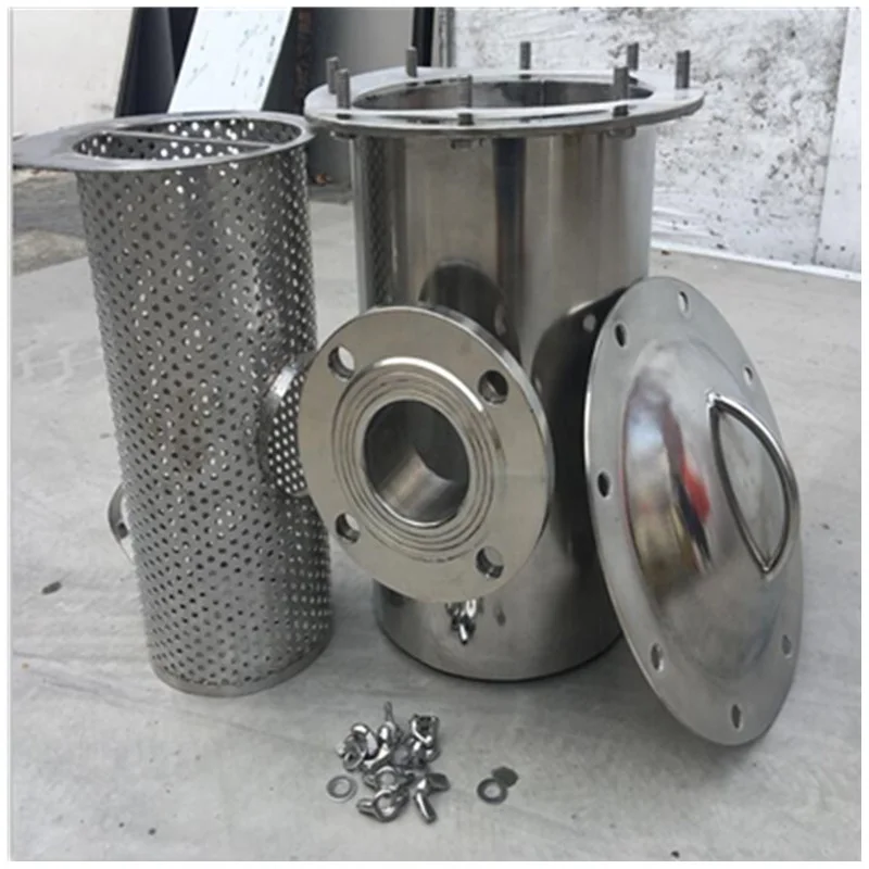 Swimming pool stainless steel 304/316 side-mount hair collector